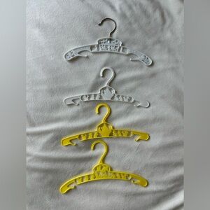 Vintage Yellow and White Children's Hangers